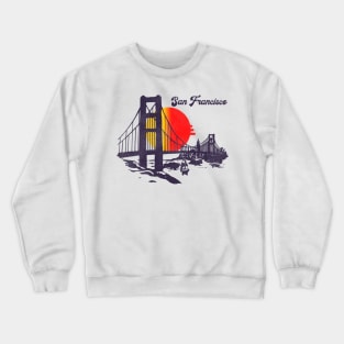 San Francisco 70s Style Tourist Souvenir Crewneck Sweatshirt